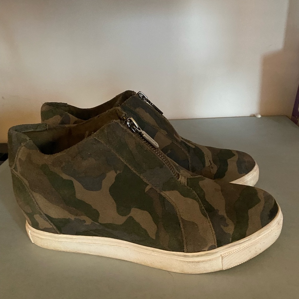 BLONDO WATERPROOF Camouflage Zip High-Top Shoes sz 6.5